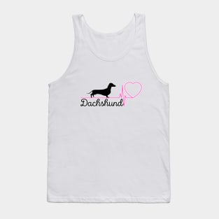 I love dachshunds pink heart Tank Top